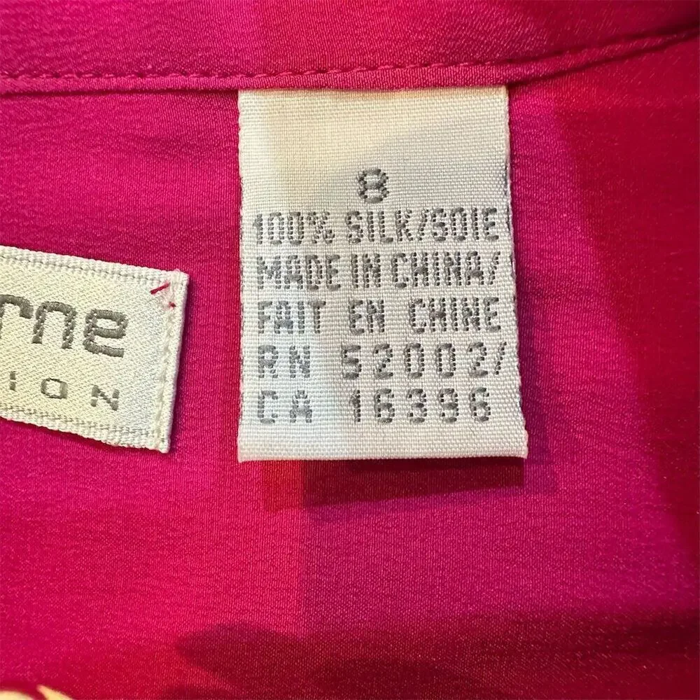 Liz Claiborne Women's Silk Long Sleeve Pink Blouse Size 8 Casual - Picture 5 of 10